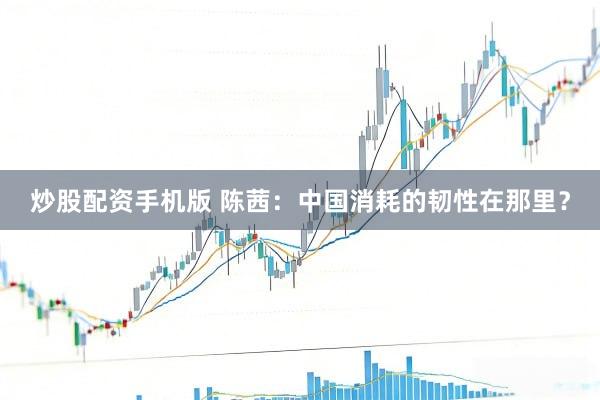 炒股配资手机版 陈茜：中国消耗的韧性在那里？